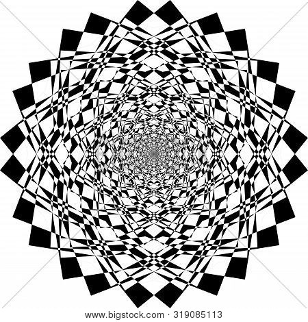 Clock Dial Black Pointing Shapes Double Ears Signs With White Hourly Numbers Black Borgered On Trans