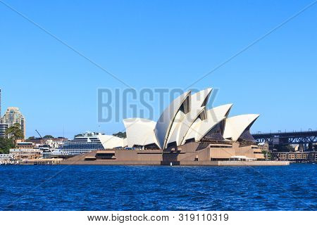 Sydney, Australia - March 13th 2013: View Of The Opera House From The Manly Ferry. The Iconic Struct