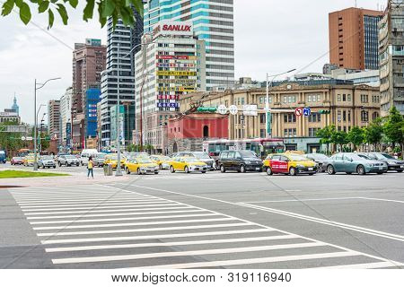 TAIPEI, TAIWAN - July 2, 2019: Taipei Old North Gate (Beimen) in Taipei, Taiwan  