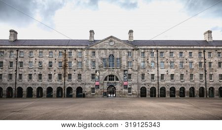 Architectural Detail Of The National Museum Of Ireland  In Dublin, Ireland