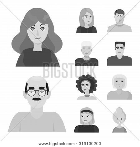 Isolated Object Of Profession And Office Logo. Collection Of Profession And Fashion Stock Vector Ill