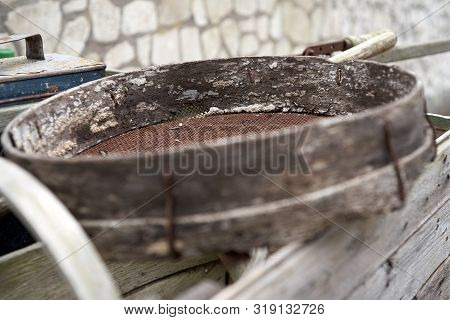 Vintage Garin Sifter. Selective Focus On Sifter. Close Up