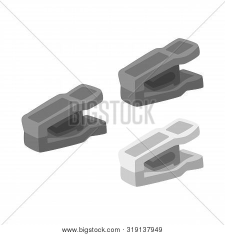 Vector Illustration Of Peg And Clothespeg Icon. Set Of Peg And Laundry Stock Vector Illustration.