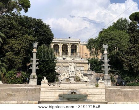 Piazza Del Popolo In Rome, Italy. Traveling