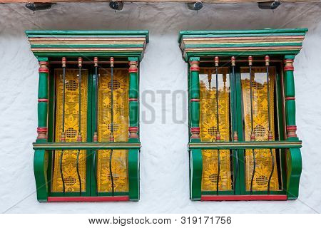 The Beautiful Decorated Windows At The Touristic Place Called Pueblito Boyacense Located In Duitama
