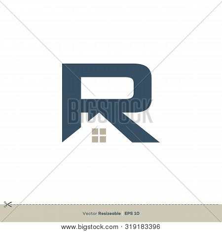 Real Estate R Letter Logo Template Illustration Design. Vector Eps 10.