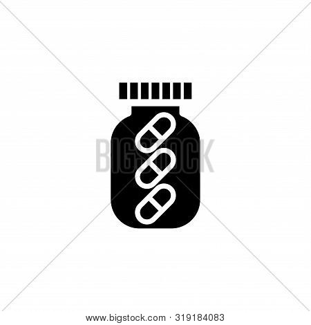 Capsule Bottle Icon Vector Trendy Design Template