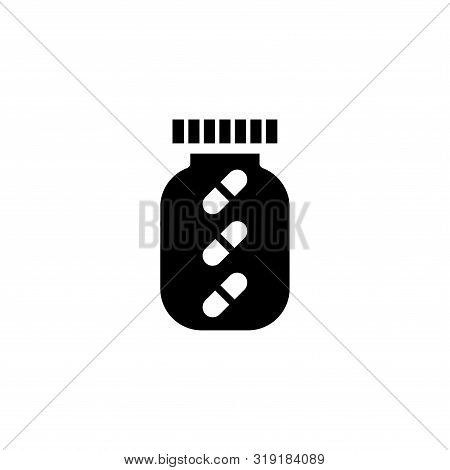 Capsule Bottle Icon Vector Trendy Design Template