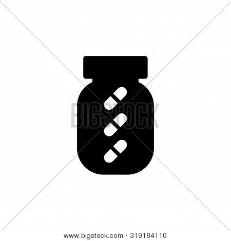 Capsule Bottle Icon Vector Trendy Design Template