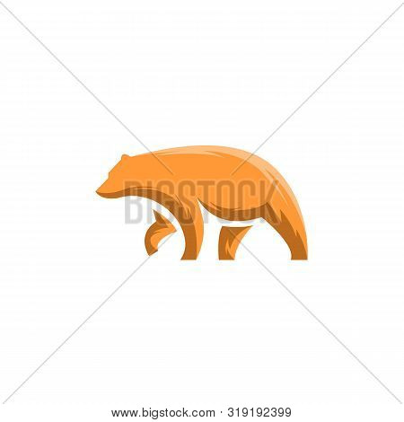 Modern Abstract Bear Grizzly Logo Vector Template