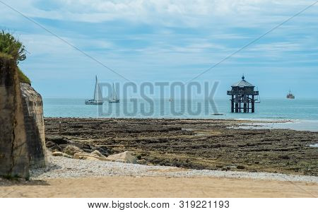 La Rochelle, France - May 07, 2019: Le Phare Du Bout Du Monde Or The End Of The World Lighthouse At 
