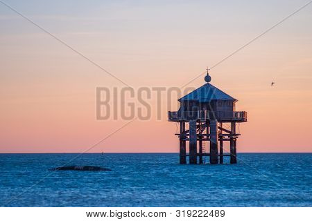 La Rochelle, France - May 13, 2019: Le Phare Du Bout Du Monde Or The End Of The World Lighthouse At 