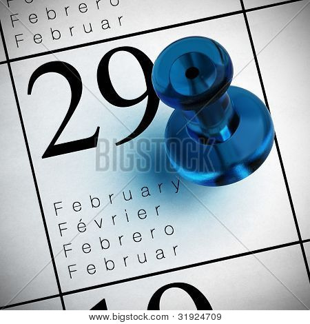 2 월 29 일 윤년
