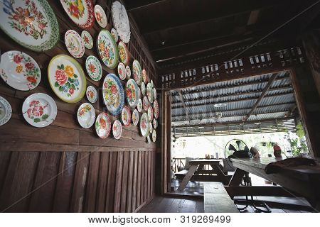 Bangkok, Thailand - June 8, 2019: Scenery Of Hua Takhe Old Market In Lad Krabang District, Bangkok, 