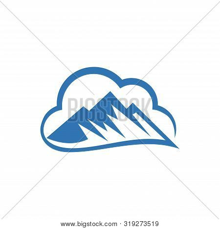 Vector Mountain And Outdoor Adventures Logo, Mountain Logo Template. Minimalist Landscape Hills / Mo