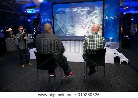 Gamers At Play Station Ps4 Launch Event