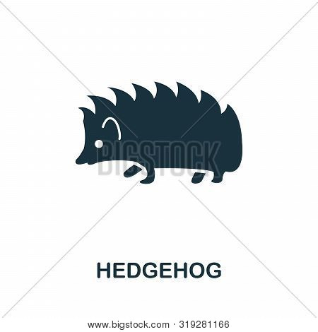 Hedgehog Vector Icon Symbol. Creative Sign From Hedgehog Icons Collection. Filled Flat Hedgehog Icon
