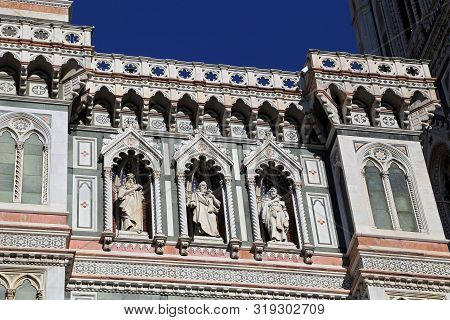 Florence, Italy - August 27, 2018: Florence Cathedral (il Duomo Di Firenze) On August 27, 2018 In Fl