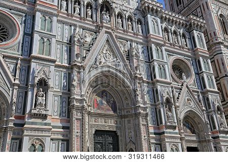 Florence, Italy - August 28, 2018: Florence Cathedral (il Duomo Di Firenze) On August 28, 2018 In Fl