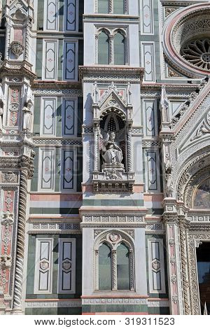 Florence, Italy - August 28, 2018: Florence Cathedral (il Duomo Di Firenze) On August 28, 2018 In Fl