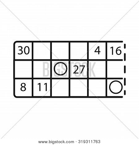 Vector Illustration Of Game And Bingo Sign. Collection Of Game And Lotto Stock Symbol For Web.