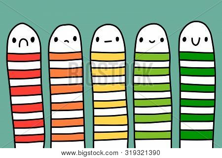 Quality Choosing Very Bad Normal Good Perfect Hand Drawn Vector Illustration In Cartoon Style