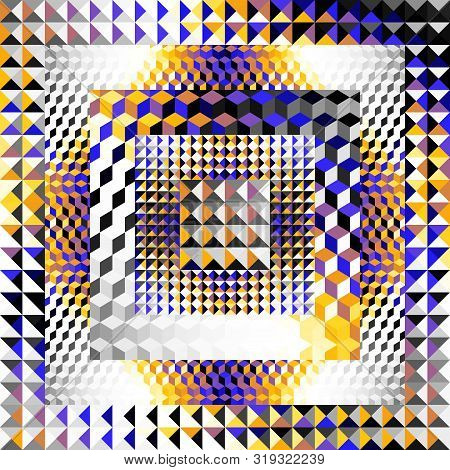 Geometric Abstract Pattern In Low Poly Style.
