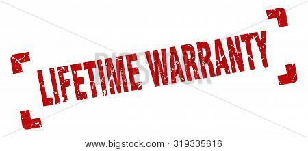 Lifetime Warranty Stamp. Lifetime Warranty Square Grunge Sign. Lifetime Warranty