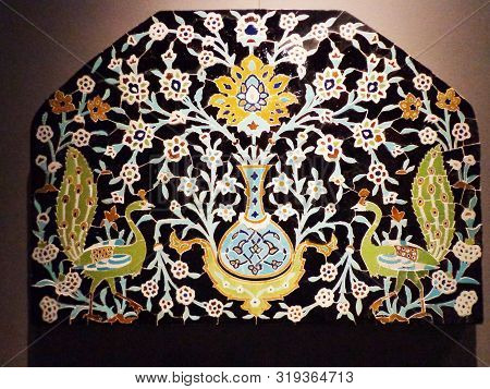 An Ancient Persian Decorated And Colored Ceramics