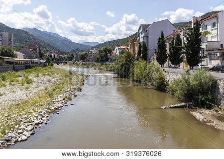 Asenovgrad, Bulgaria - August 5, 2019: Chepelarska (chaya) River Passing Through The Town Of Asenovg
