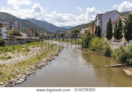 Asenovgrad, Bulgaria - August 5, 2019: Chepelarska (chaya) River Passing Through The Town Of Asenovg