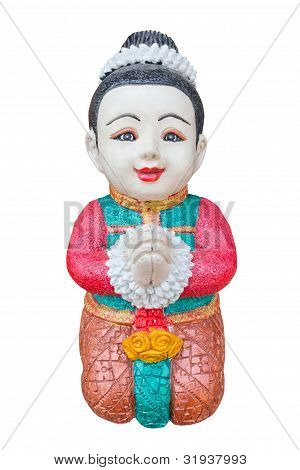 Thai Boy Sculpture For Welcome