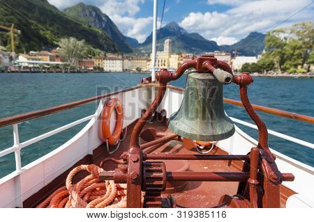 Lake Garda, Italy, Europe, August 2019, A View Of The Vintage Paddle Steamer Ship Italia