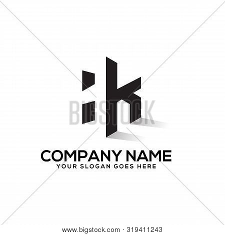 Hk Initial Logo Inspiration,  H And K  Creative Logo Vector,negative Space Logo Design