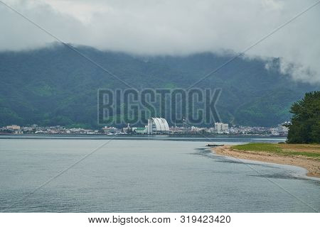 Amanohashidate Sea With Blue Sky And Blue Water