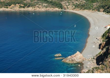 Bussaglia beach, Corsica, France