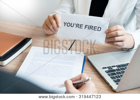 Businessman Sending Resignation Letter To Employer Boss Including About Resignation From Positions A