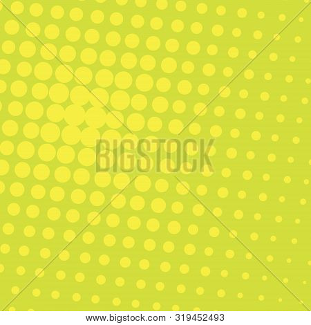 Yellow Comic Pop-art Halftone Background. Stock Vector Illustration