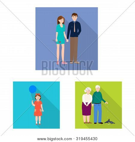 Vector Illustration Of Generation And Happy Sign. Collection Of Generation And Avatar Vector Icon Fo
