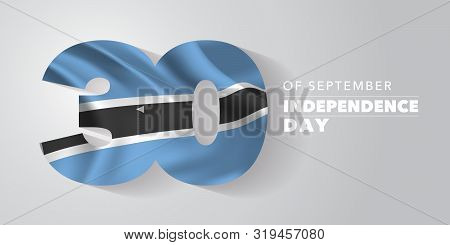 Botswana Independence Day Greeting Card, Banner, Vector Illustration. Botswanian National Day 30th O