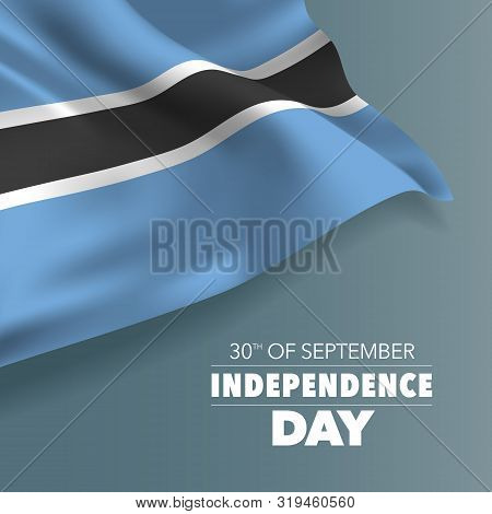 Botswana Independence Day Greeting Card, Banner, Vector Illustration. Botswanian National Day 30th O