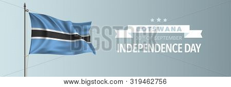 Botswana Happy Independence Day Greeting Card, Banner Vector Illustration. Botswanian National Holid