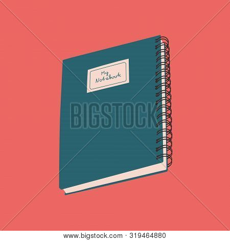Simple Labeled Notebook Illustration Vector Isolated Element