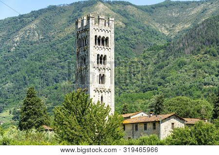 Diecimo, Lucca, Tuscany, Italy: The Medieval Church Known As Pieve Di Santa Maria