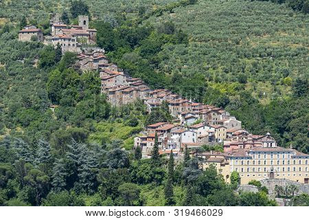 Hills Near Collodi, Lucca, Tuscany, Italy, At Early Summer.