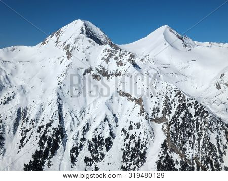 Amazing Winter Landscape Of Vihren And Kutelo Peaka, Pirin Mountain, Bulgaria