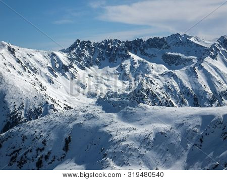 Amazing Winter Landscape Of Polezhan Peak From Todorka Peak, Pirin Mountain, Bulgaria