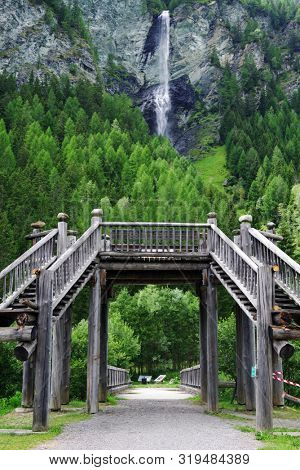 Jungfernsprung waterfall near Heiligenblut, Hohe Tauern National Park, Austria, Europe