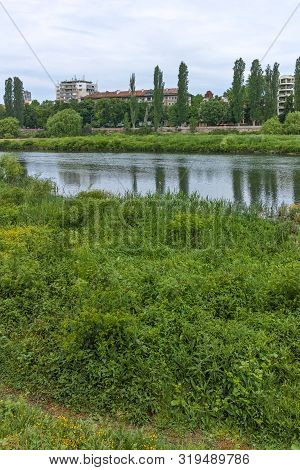 Plovdiv, Bulgaria - May 7, 2018: The Maritsa River, Passing Through The City Of Plovdiv, Bulgaria