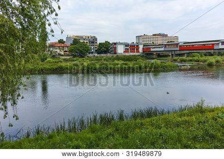 Plovdiv, Bulgaria - May 7, 2018: The Maritsa River, Passing Through The City Of Plovdiv, Bulgaria